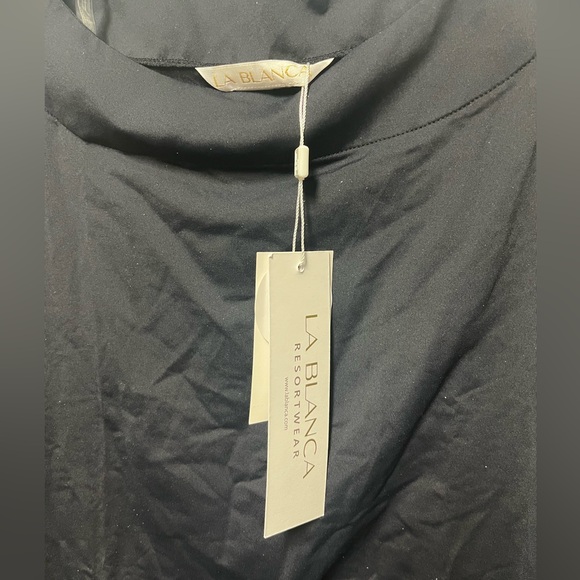 NWT   la blanca    coverup tunic  boatneck in black  size XS - Picture 6 of 6